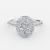 1 carat oval halo engagement ring