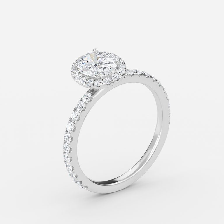 1 carat oval halo ring