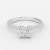 1 carat princess-cut diamond ring with diamond band