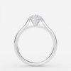 2.5 ct black diamond ring with halo in pear