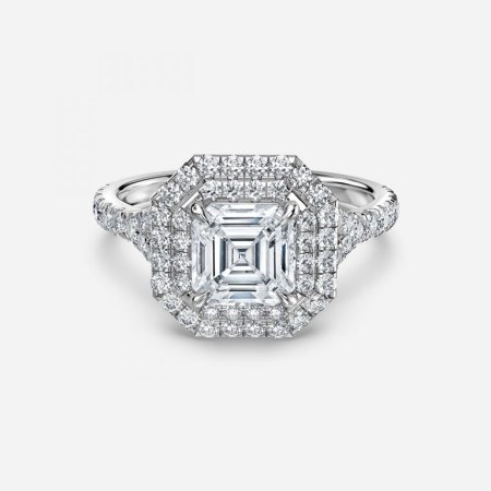 Aalia Asscher Halo Engagement Ring