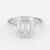 bezel emerald cut ring