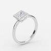 bezel princess cut engagement ring