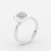 bezel set emerald cut ring