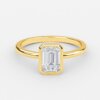 bezel set emerald ring