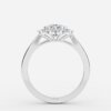 cushion and diamond cluster rings white gold