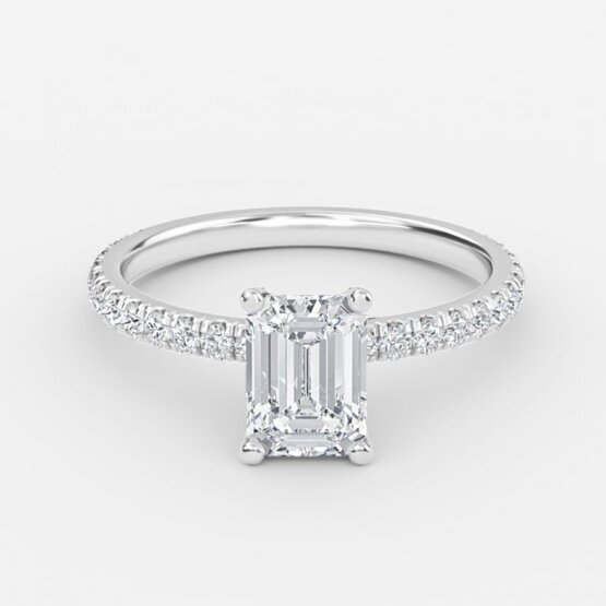diamond and emerald wedding band