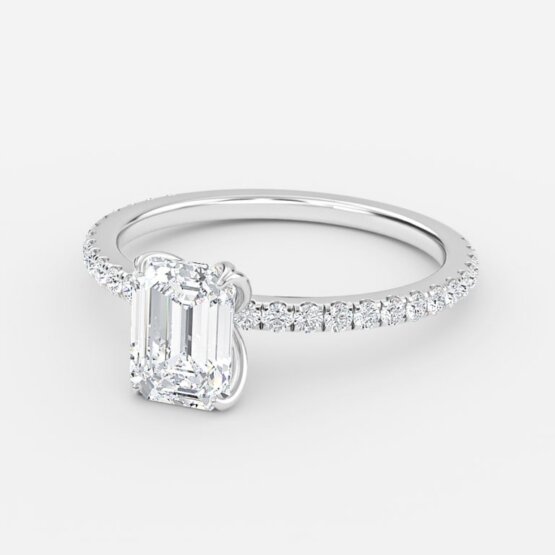 emerald and diamond band ring