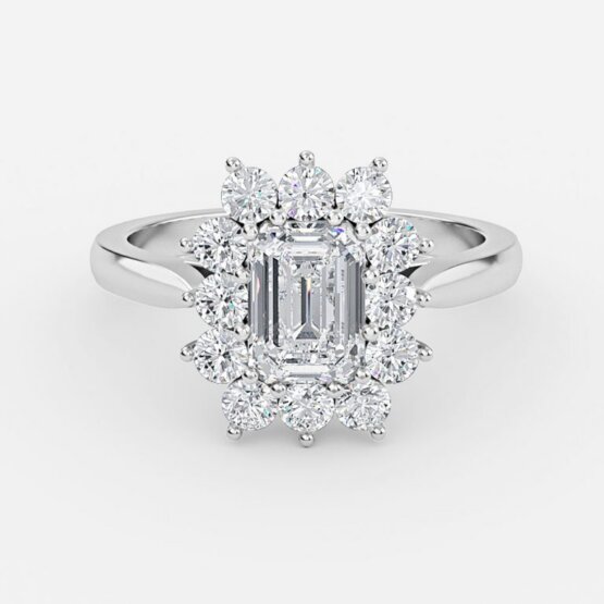 emerald cluster rings