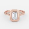 emerald cut bezel ring