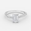 emerald cut diamond band ring