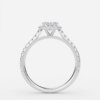 emerald cut diamond ring halo