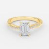emerald engagement rings gold band
