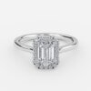 emerald halo engagement ring