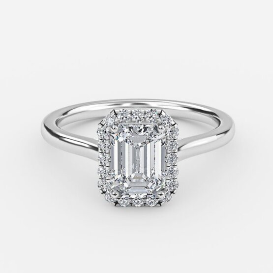 emerald halo engagement ring