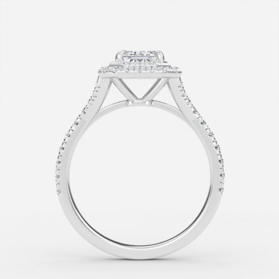 emerald shape diamond ring