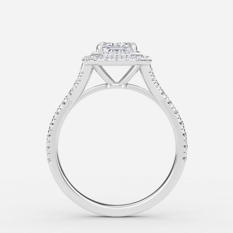 emerald shape diamond ring