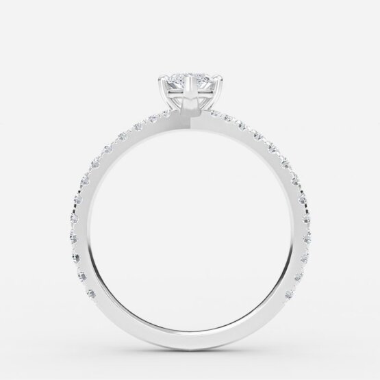 engagement ring gold band marquise diamond