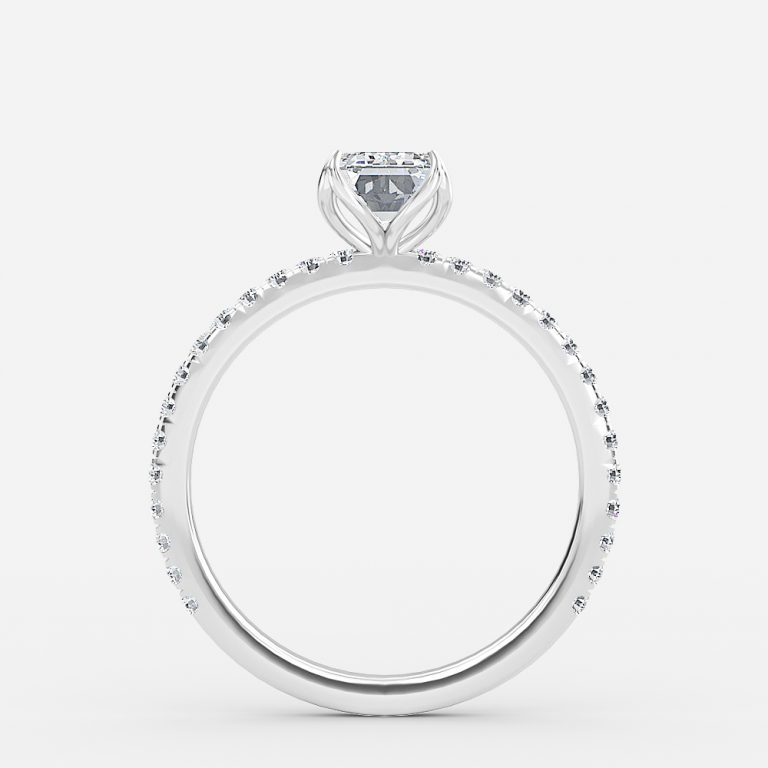 female emerald wedding band