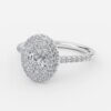 halo oval ring gold