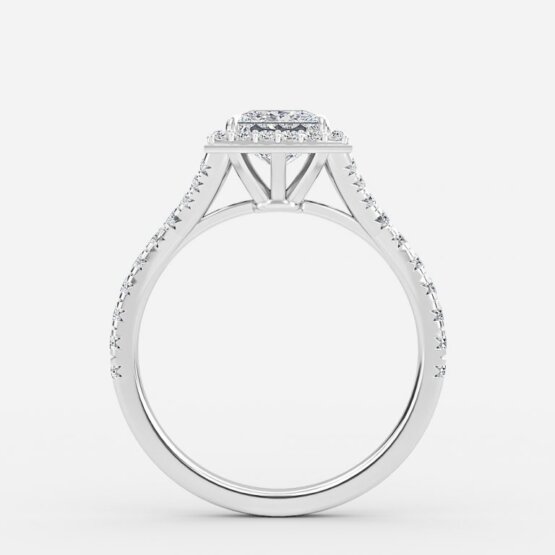 halo princess cut wedding rings