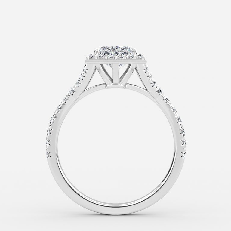 halo princess cut wedding rings