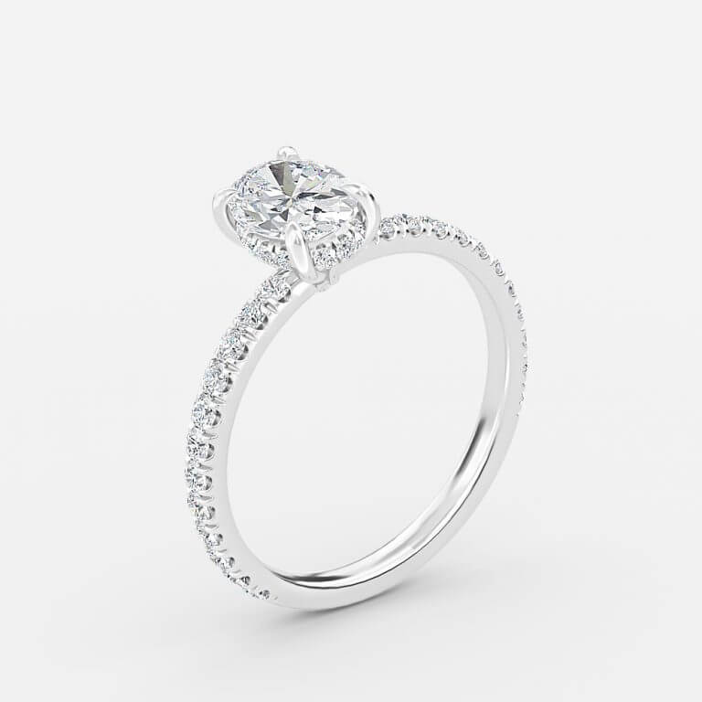 hidden halo ring oval
