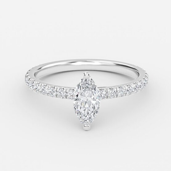 marquise cut diamond with diamond band