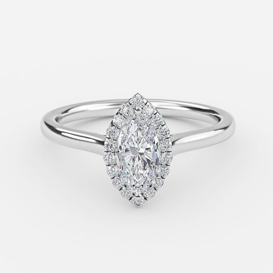 marquise halo engagement rings