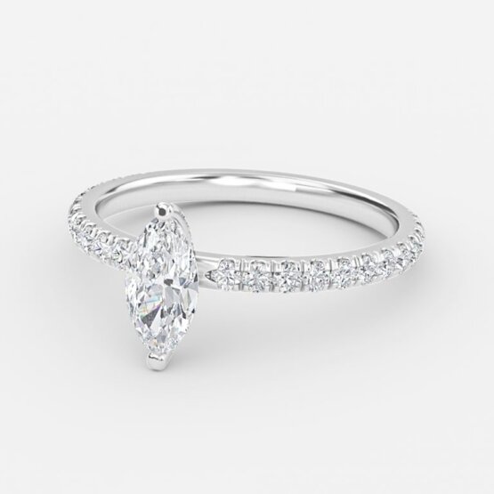marquise shaped wedding band