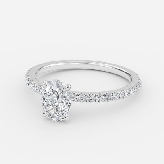 oval cut diamond dainty ring