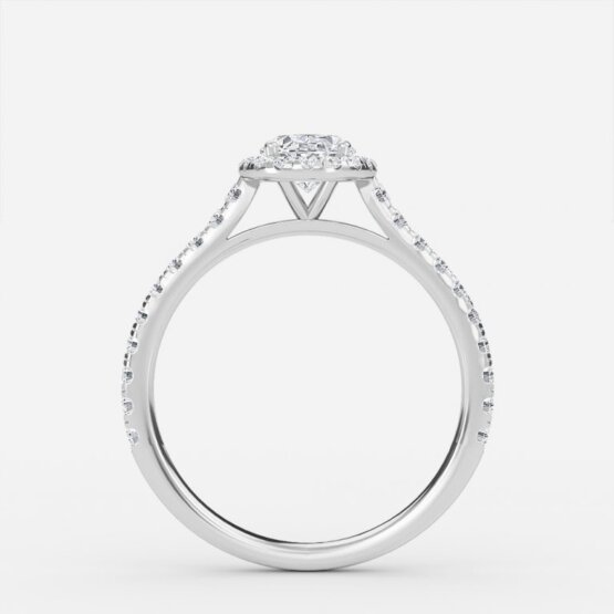 oval cut engagement ring with halo