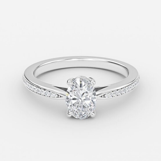 oval cut wedding band