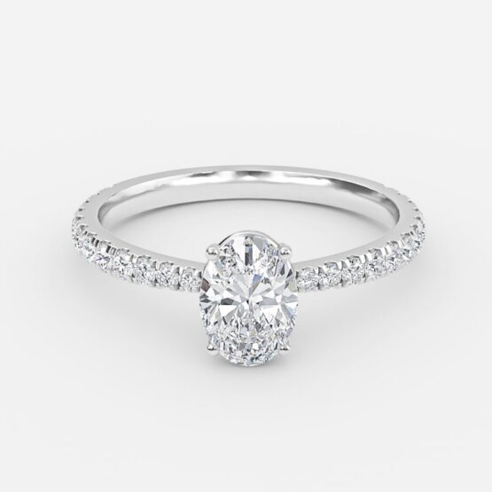 oval engagement ring and wedding band