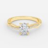 oval engagement ring with oval wedding band