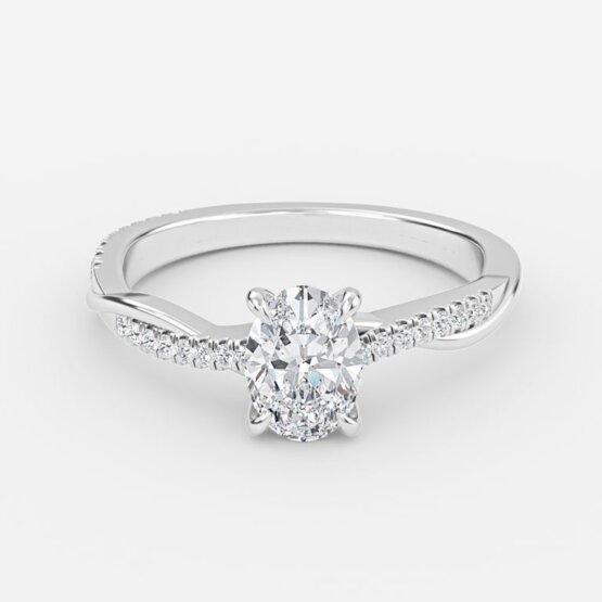 oval ring diamond band