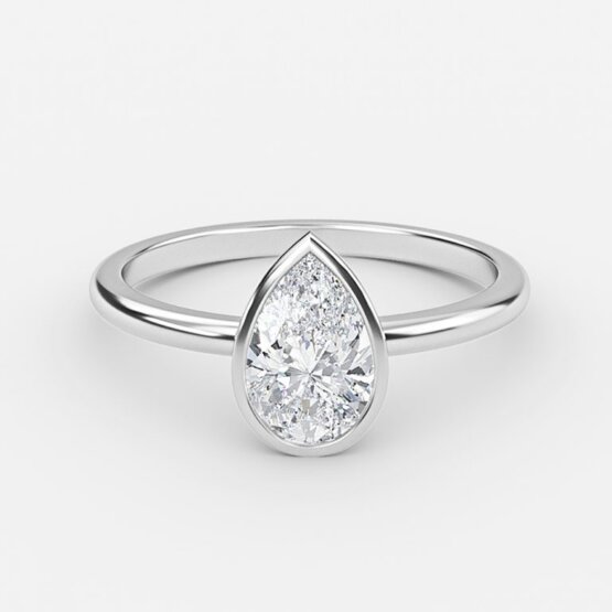 pear bezel ring