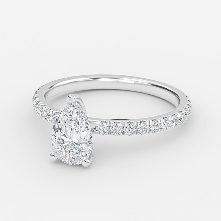 pear cut wedding band