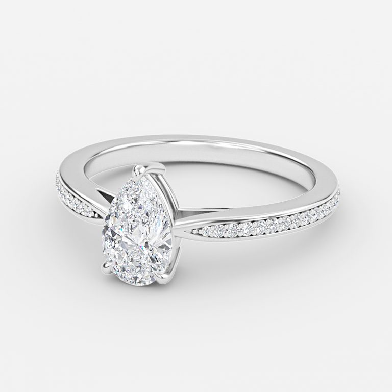 pear diamond anniversary band