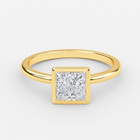 Aerin Princess Bezel Engagement Ring