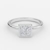 princess cut bezel setting