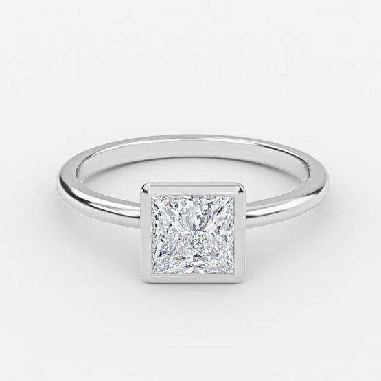 princess cut bezel setting
