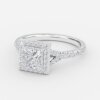 princess cut diamond with halo