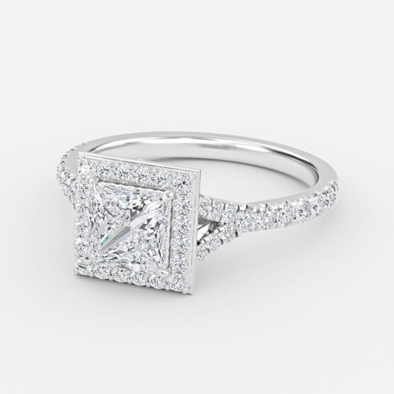 princess cut diamond with halo