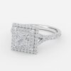 princess cut halo ring