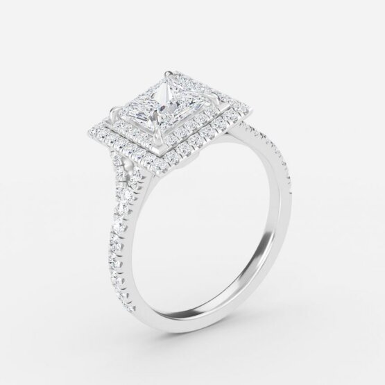 princess cut ring with halo
