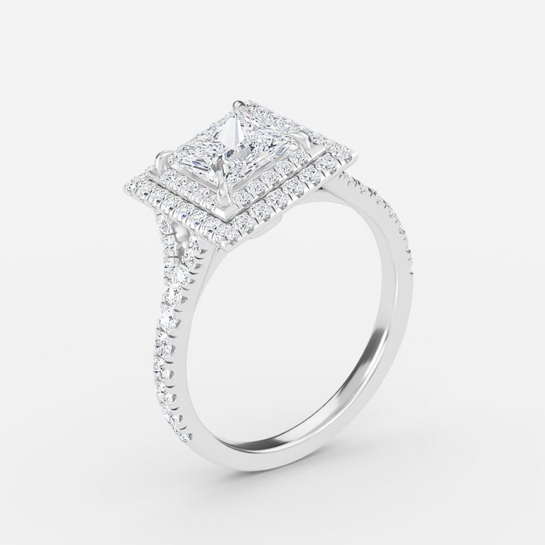 princess cut ring with halo