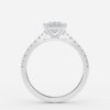 princess cut white gold wedding bands