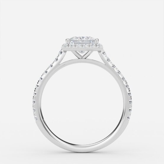 princess cut with halo ring