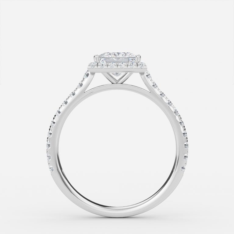 princess cut with halo ring